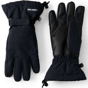 Unisex Kids Lands’ End Squall Winter Gloves, Black, Size M